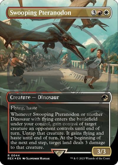 Swooping Pteranodon Borderless Emblem Universes Beyond: Jurassic World Collection Magic card