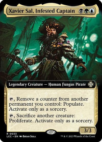 Xavier Sal Infested Captain Extended Art Commander: The Lost Caverns of Ixalan Magic card