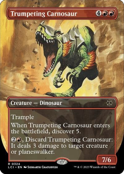 Trumpeting Carnosaur Borderless The Lost Caverns of Ixalan Magic card