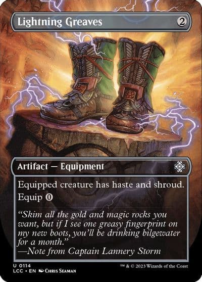 Lightning Greaves Borderless Commander: The Lost Caverns of Ixalan Magic card