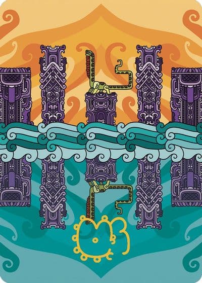 Echoing Deeps Art Card Gold Stamped Signature Art Series: The Lost Caverns of Ixalan Magic card