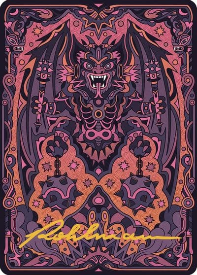 Bloodletter of Aclazotz Art Card 61 81 Gold Stamped Signature Art Series: The Lost Caverns of Ixalan Magic card