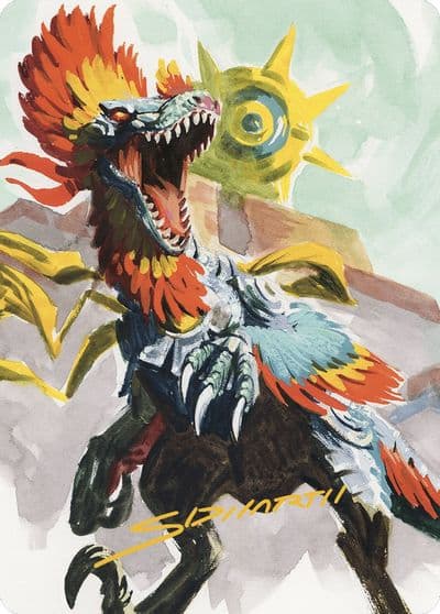 Pantlaza Sun Favored Art Card Gold Stamped Signature Art Series: The Lost Caverns of Ixalan Magic card