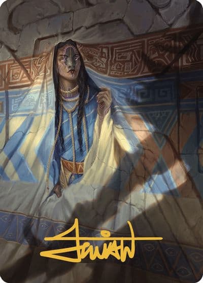 Whispersilk Cloak Art Card Gold Stamped Signature Art Series: The Lost Caverns of Ixalan Magic card