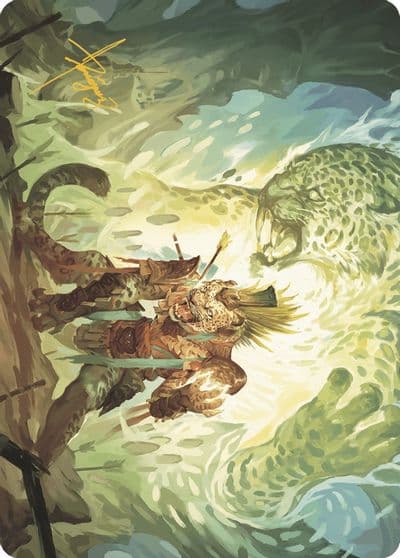 Might of the Ancestors Art Card Gold Stamped Signature Art Series: The Lost Caverns of Ixalan Magic card