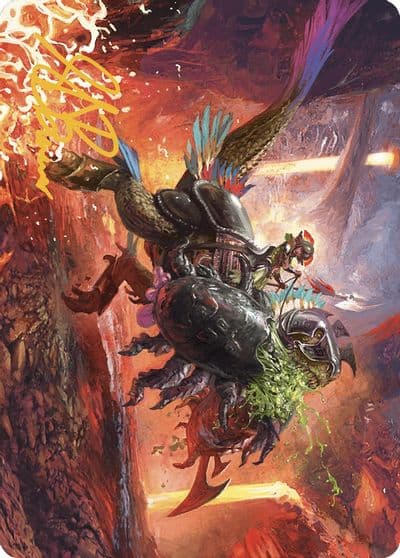 Triumphant Chomp Art Card Gold Stamped Signature Art Series: The Lost Caverns of Ixalan Magic card