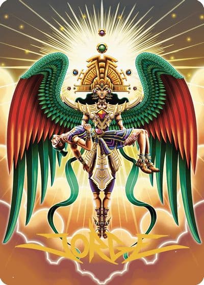 Resplendent Angel Art Card 59 81 Gold Stamped Signature Art Series: The Lost Caverns of Ixalan Magic card
