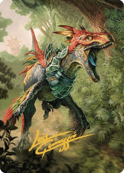 Dinosaur Token Art Card Gold Stamped Signature Art Series: The Lost Caverns of Ixalan Magic card