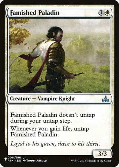 Famished Paladin The List Reprints Magic card