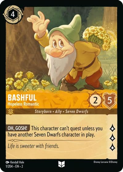 Bashful Hopeless Romantic Rise of the Floodborn Lorcana card