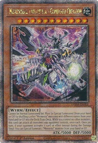 Mementoal Tecuhtlica Combined Creation Quarter Century Secret Rare Valiant Smashers Yu-Gi-Oh! card