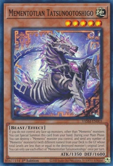 Mementotlan Tatsunootoshigo Valiant Smashers Yu-Gi-Oh! card