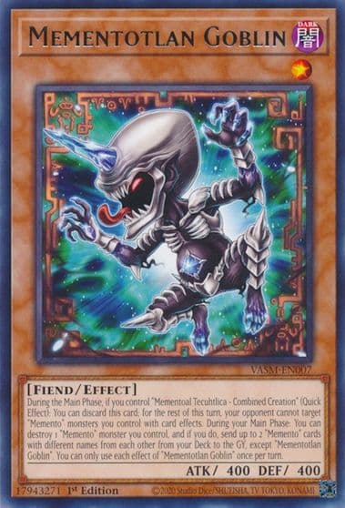 Mementotlan Goblin Valiant Smashers Yu-Gi-Oh! card