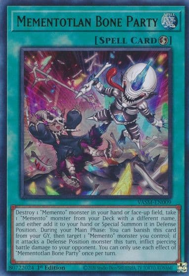Mementotlan Bone Party Valiant Smashers Yu-Gi-Oh! card