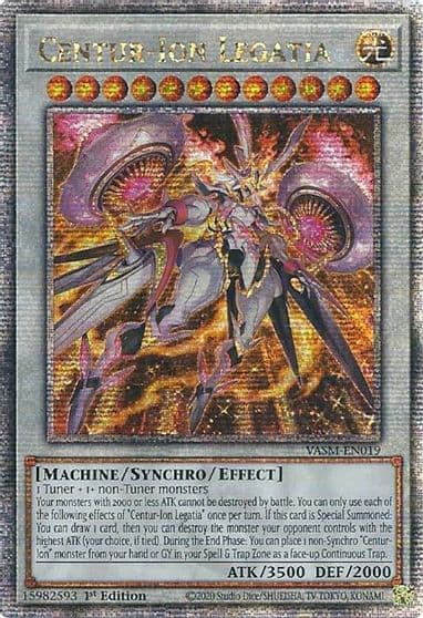 Centur Ion Legatia Quarter Century Secret Rare Valiant Smashers Yu-Gi-Oh! card