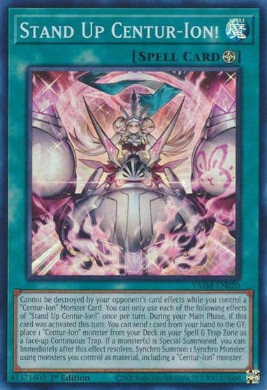 Stand Up Centur Ion Valiant Smashers Yu-Gi-Oh! card