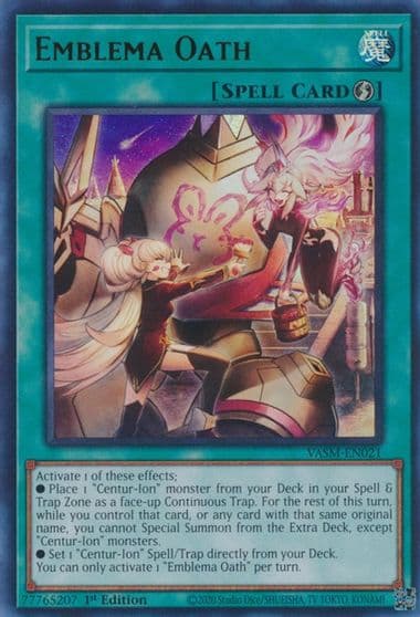 Emblema Oath Valiant Smashers Yu-Gi-Oh! card