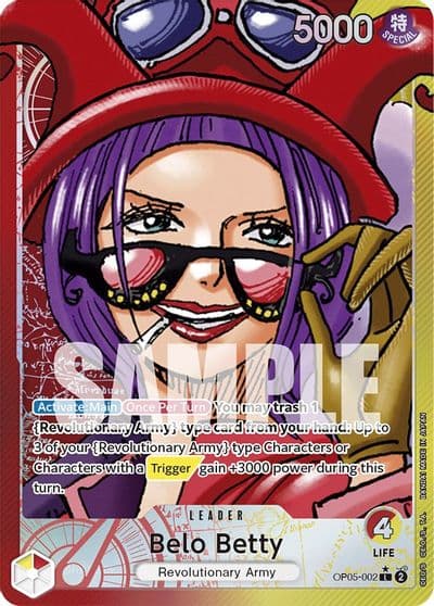 Belo Betty 002 Alternate Art Awakening of the New Era One Piece card
