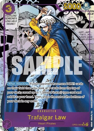Trafalgar Law 069 Alternate Art Manga Awakening of the New Era One Piece card