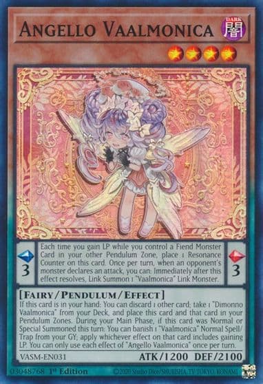 Angello Vaalmonica Valiant Smashers Yu-Gi-Oh! card