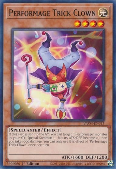 Performage Trick Clown Valiant Smashers Yu-Gi-Oh! card