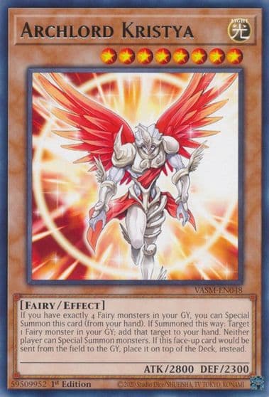 Archlord Kristya Valiant Smashers Yu-Gi-Oh! card