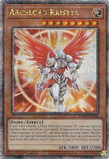 Archlord Kristya Quarter Century Secret Rare Valiant Smashers Yu-Gi-Oh! card