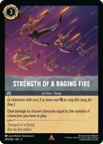 Strength of a Raging Fire Rise of the Floodborn Lorcana card
