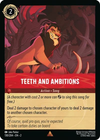 Teeth and Ambitions Rise of the Floodborn Lorcana card