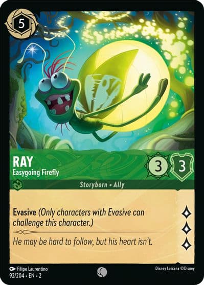 Ray Easygoing Firefly Rise of the Floodborn Lorcana card