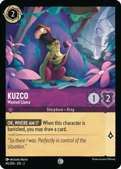 Kuzco Wanted Llama Rise of the Floodborn Lorcana card