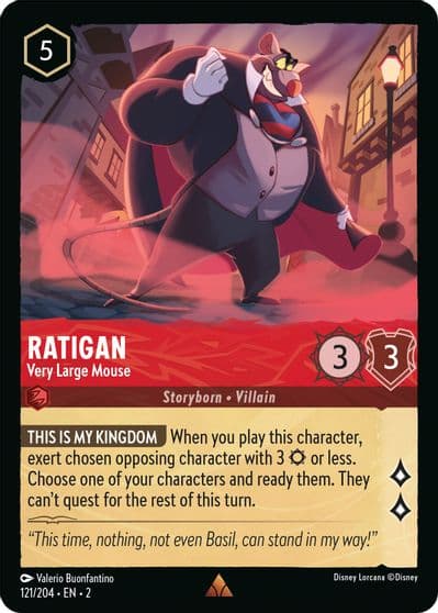 Ratigan Very Large Mouse Rise of the Floodborn Lorcana card
