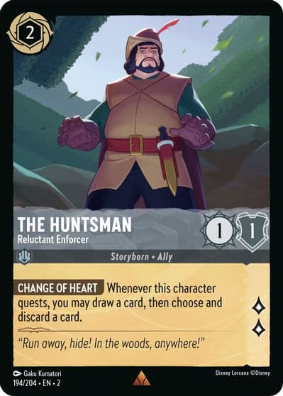 The Huntsman Reluctant Enforcer Rise of the Floodborn Lorcana card