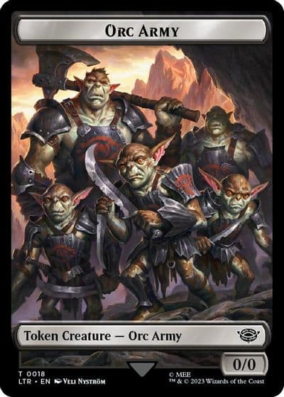 Orc Army 0018 Food 0024 Double Sided Token Surge Foil Universes Beyond: The Lord of the Rings: Tales of Middle-earth Magic card