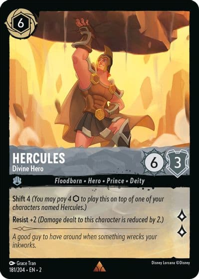 Hercules Divine Hero Rise of the Floodborn Lorcana card