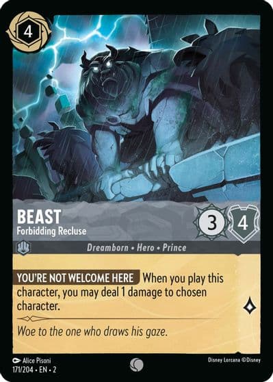 Beast Forbidding Recluse Rise of the Floodborn Lorcana card