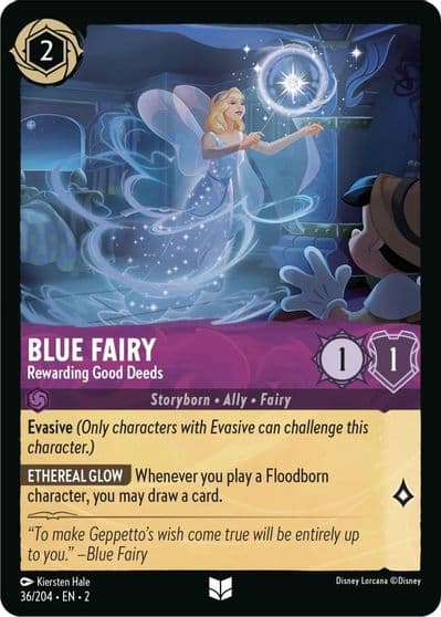 Blue Fairy Rewarding Good Deeds Rise of the Floodborn Lorcana card