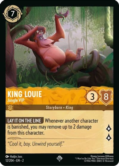 King Louie Jungle VIP Rise of the Floodborn Lorcana card