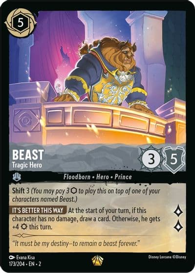 Beast Tragic Hero Rise of the Floodborn Lorcana card