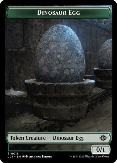 Dinosaur Egg Dinosaur 0010 Double Sided Token The Lost Caverns of Ixalan Magic card