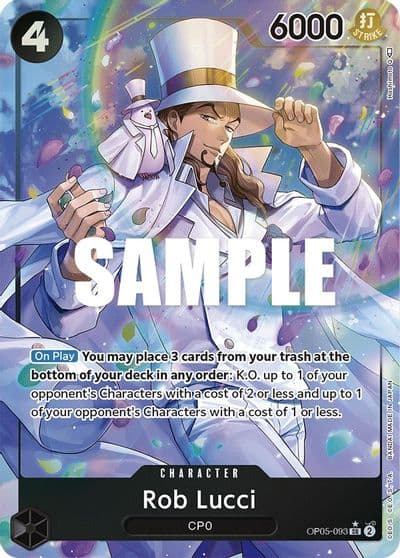 Rob Lucci 093 Alternate Art Awakening of the New Era One Piece card