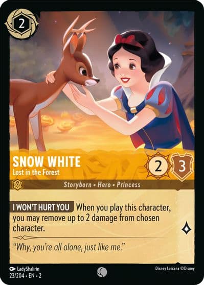 Snow White Lost in the Forest Rise of the Floodborn Lorcana card