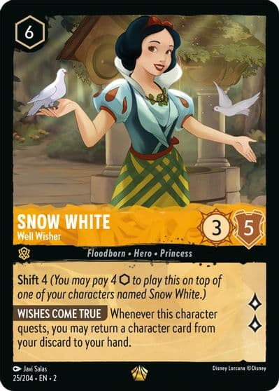 Snow White Well Wisher Rise of the Floodborn Lorcana card