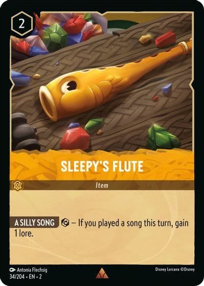 Sleepys Flute Rise of the Floodborn Lorcana card