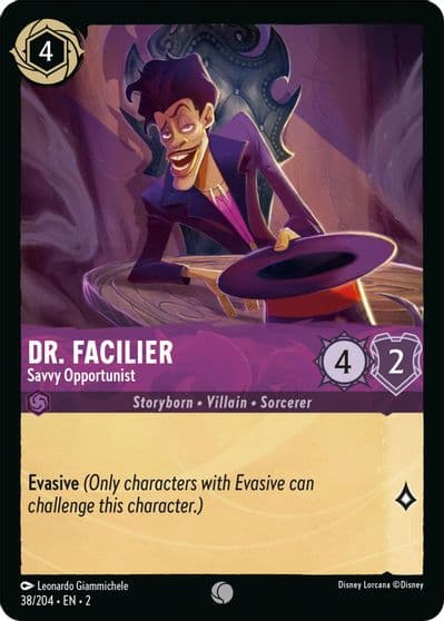Dr Facilier Savvy Opportunist Rise of the Floodborn Lorcana card