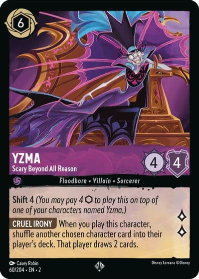 Yzma Scary Beyond All Reason Rise of the Floodborn Lorcana card