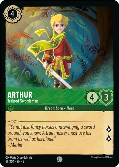 Arthur Trained Swordsman Rise of the Floodborn Lorcana card