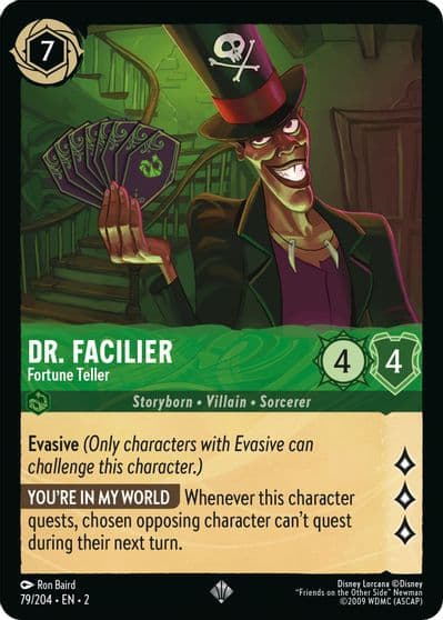 Dr Facilier Fortune Teller Rise of the Floodborn Lorcana card