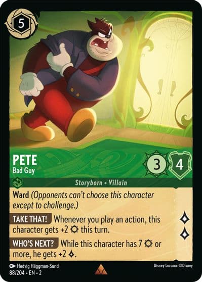 Pete Bad Guy Rise of the Floodborn Lorcana card