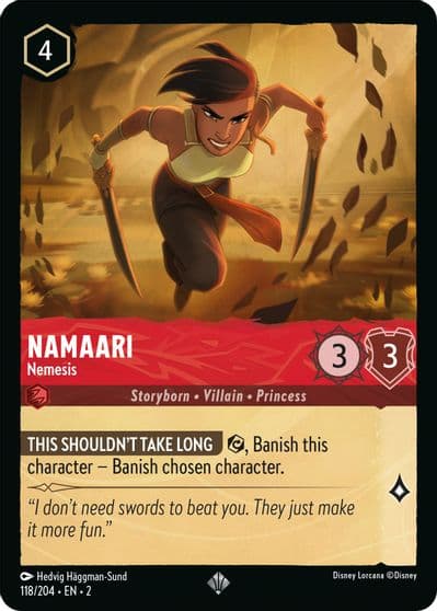 Namaari Nemesis Rise of the Floodborn Lorcana card